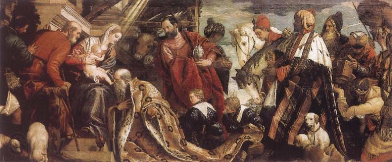 VERONESE (Paolo Caliari) The Adoration of the Magi Norge oil painting art